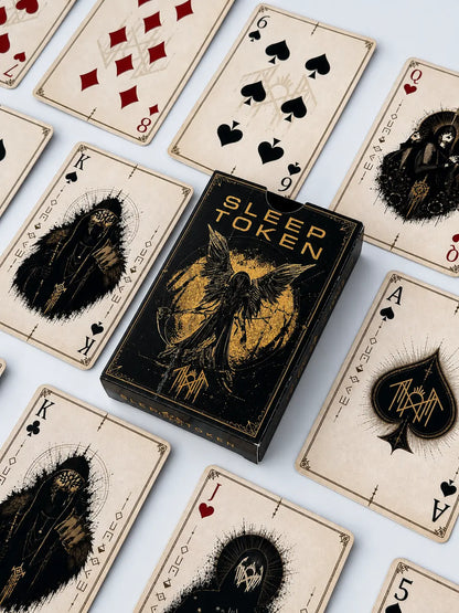 Sleep Token Inspired Playing Cards Deck – Gothic Fantasy Poker Cards, 54-Card Collectible Card Game for Music Fans & Collectors