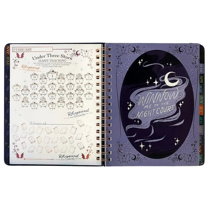 🖤 Fantasy Weekly Planner 2027 – Hardcover Monthly & Weekly Organizer with Stickers, Pocket & Bookmark