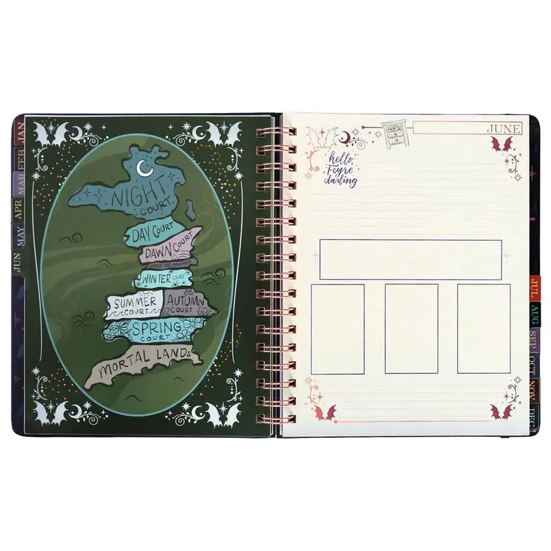 🖤 Fantasy Weekly Planner 2027 – Hardcover Monthly & Weekly Organizer with Stickers, Pocket & Bookmark