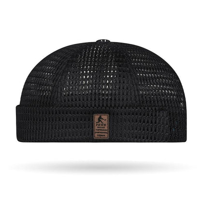 Men’s Breathable Brimless Docker Hat – Lightweight Mesh Skull Cap for Summer Outdoor Wear