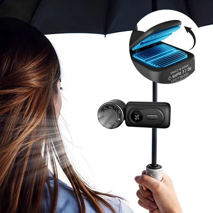 Mini Clip Fan – 3-in-1 Portable Rechargeable Fan with 3000mAh Battery, 5 Speeds & 180° Adjustable Airflow
