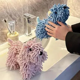 Cute Puppy Hand Towel – Absorbent Hanging Dog Towel for Kitchen & Bathroom Decor