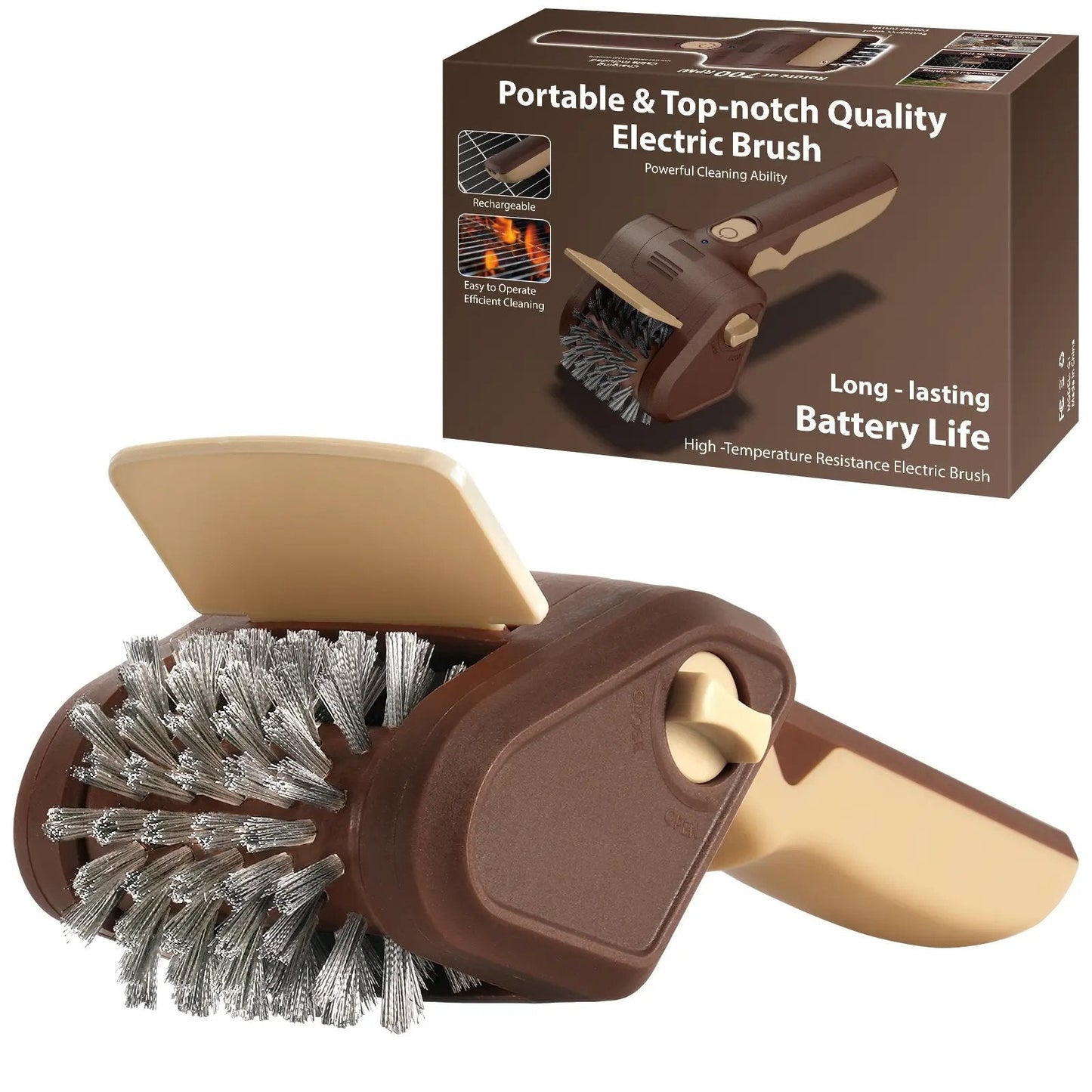 New Electric Grill Cleaner Bristle Free
