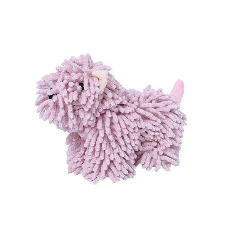 Cute Puppy Hand Towel – Absorbent Hanging Dog Towel for Kitchen & Bathroom Decor