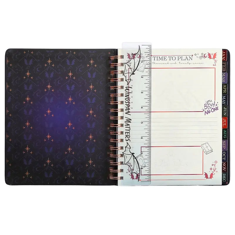 🖤 Fantasy Weekly Planner 2027 – Hardcover Monthly & Weekly Organizer with Stickers, Pocket & Bookmark