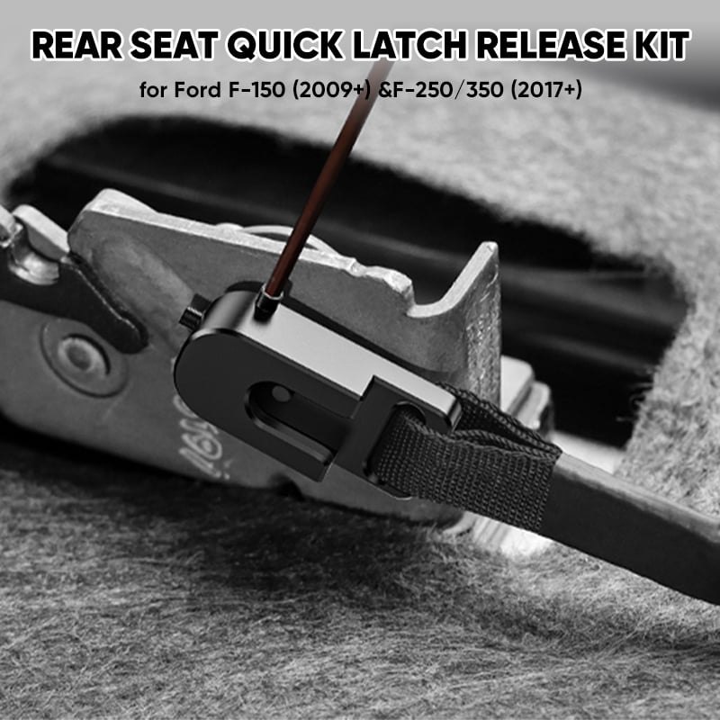 Universal Rear Seat Quick Release Latch Kit with Elastic Pull Rope