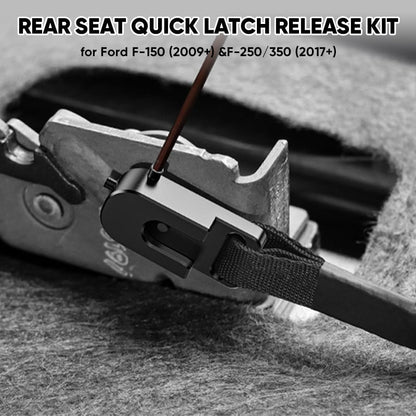 Universal Rear Seat Quick Release Latch Kit with Elastic Pull Rope