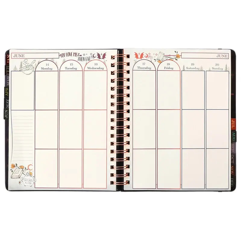 🖤 Fantasy Weekly Planner 2027 – Hardcover Monthly & Weekly Organizer with Stickers, Pocket & Bookmark