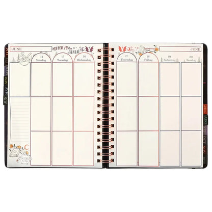 🖤 Fantasy Weekly Planner 2027 – Hardcover Monthly & Weekly Organizer with Stickers, Pocket & Bookmark