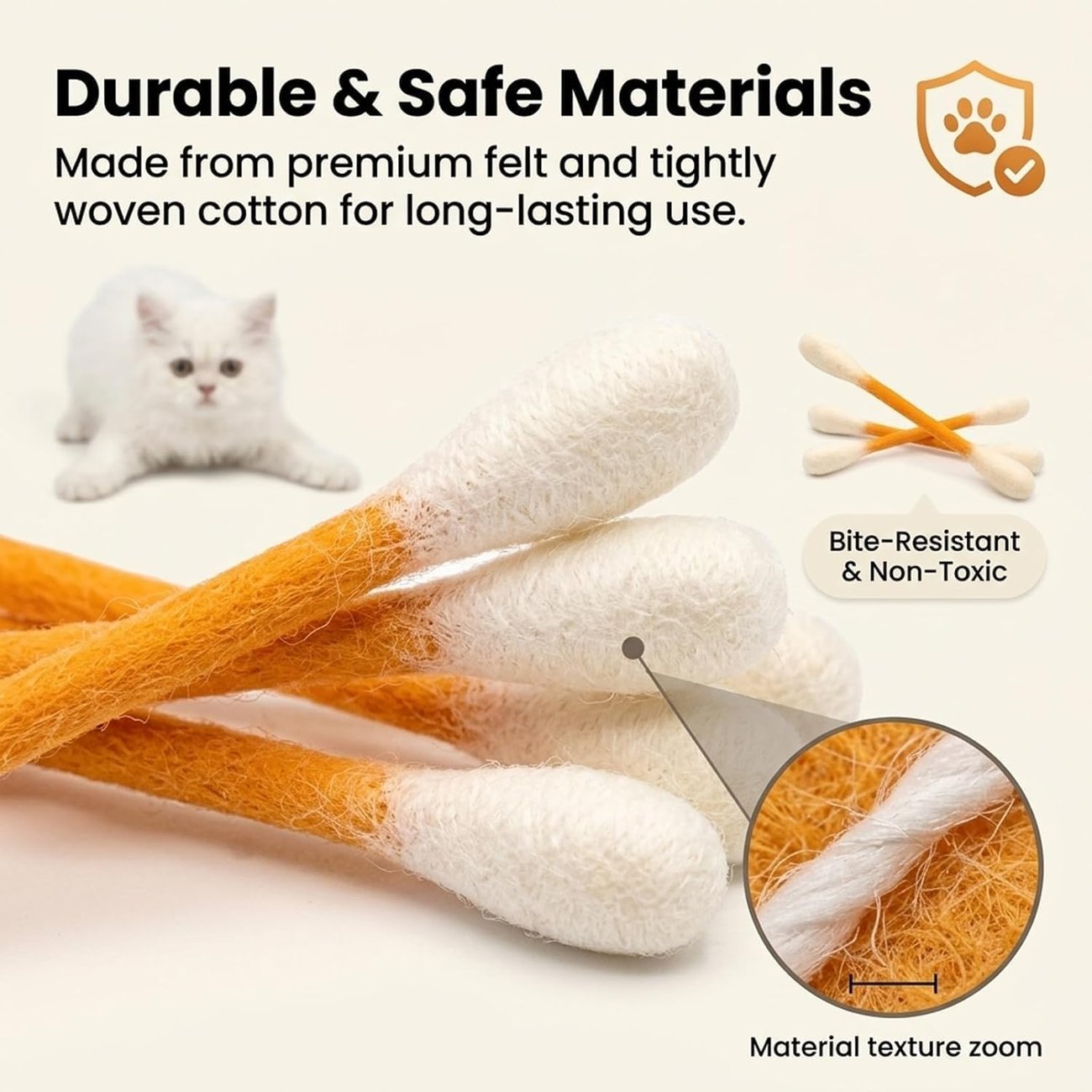 ❤️For happy, healthy, and active indoor cats🐱Swabs Cat Toys with Catnip
