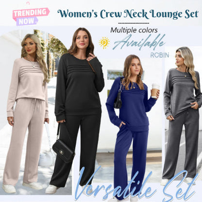 ✨Women's 2026  Casual Crew Neck Top & Drawstring Pants Set🔥