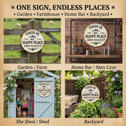 This Is Our Happy Place Metal Wall Sign