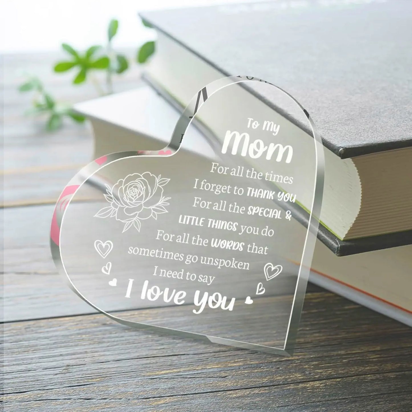 Mother's Day Gift❤️To My Mom Heart-shaped Acrylic Keepsake