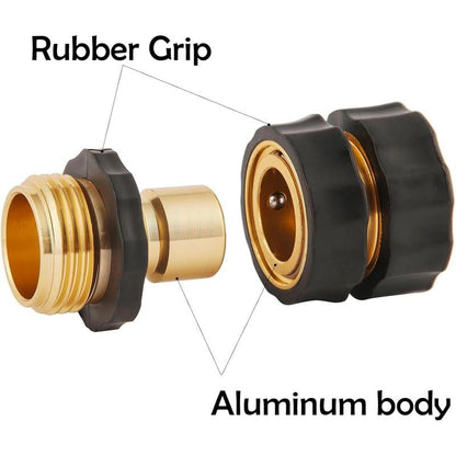 Garden Hose Quick Connector, 3/4 Inch Male and Female Garden Hose Fitting Quick Connector