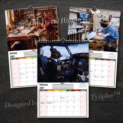 🐶 French Bulldogs Working 2027 Calendar