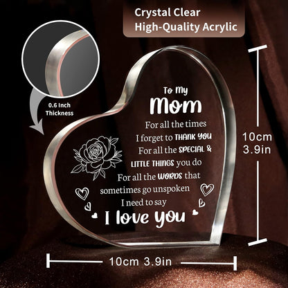 Mother's Day Gift❤️To My Mom Heart-shaped Acrylic Keepsake