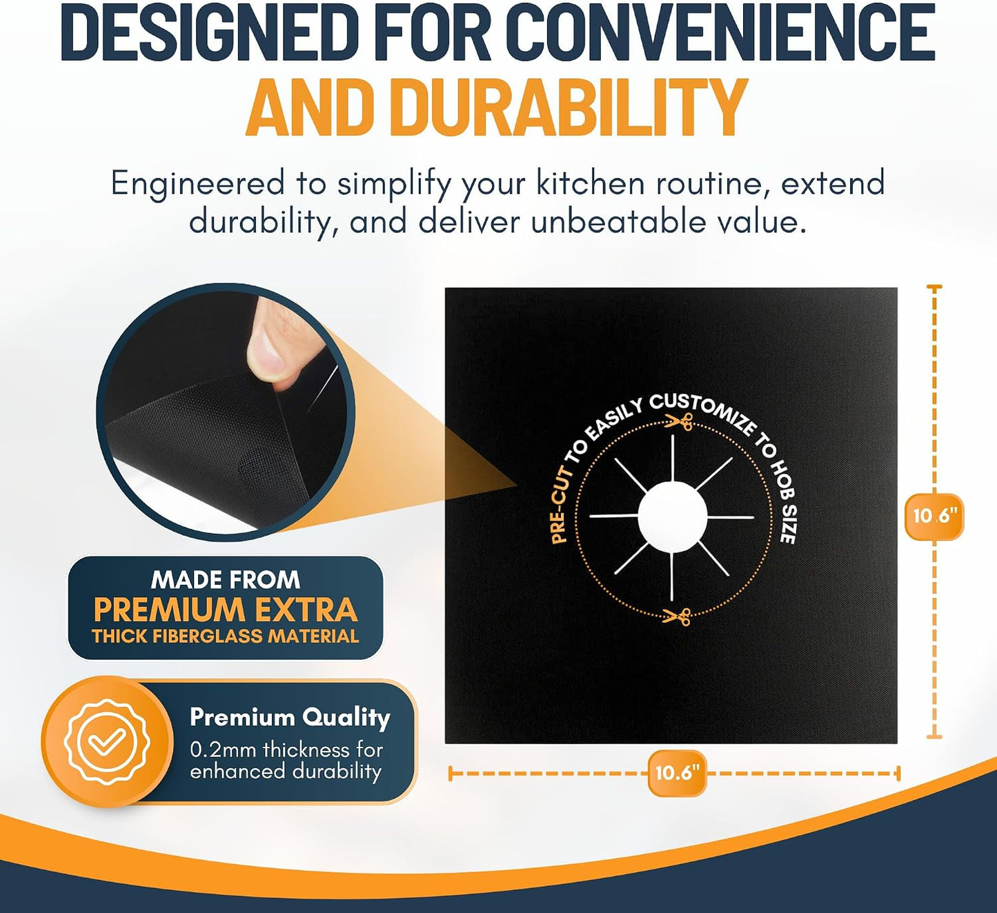 🥘Reusable Gas Stove Burner Liners♻️ (Set of 4)