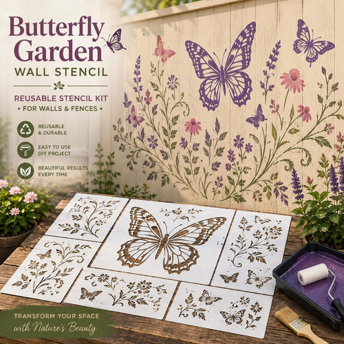 🌿Garden Bloom Wall Stencil Kit | DIY Garden Painting Templates for Every Space