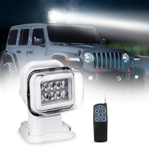 50W Remote Control 360° Rotating LED Searchlight