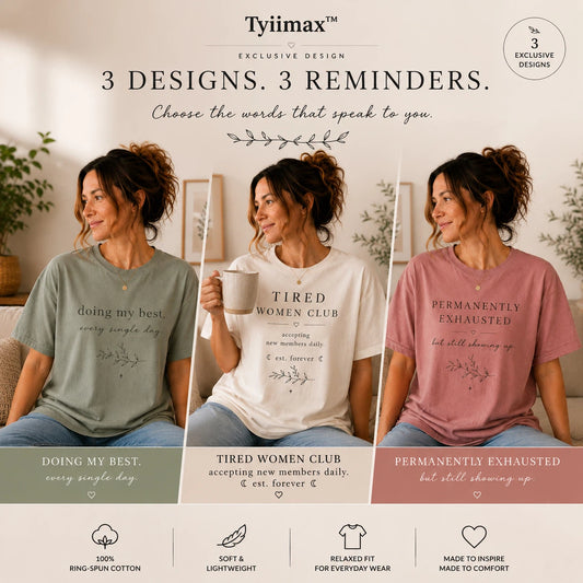 Tyiimax™ Inspirational Women's Graphic T-Shirt | Soft Vintage Relaxed Fit Cotton Tee