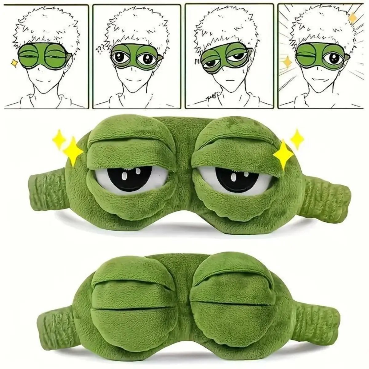 3D Cute Frog Sleep Eye Mask | Soft Plush & Cotton for Travel & Stress Relief