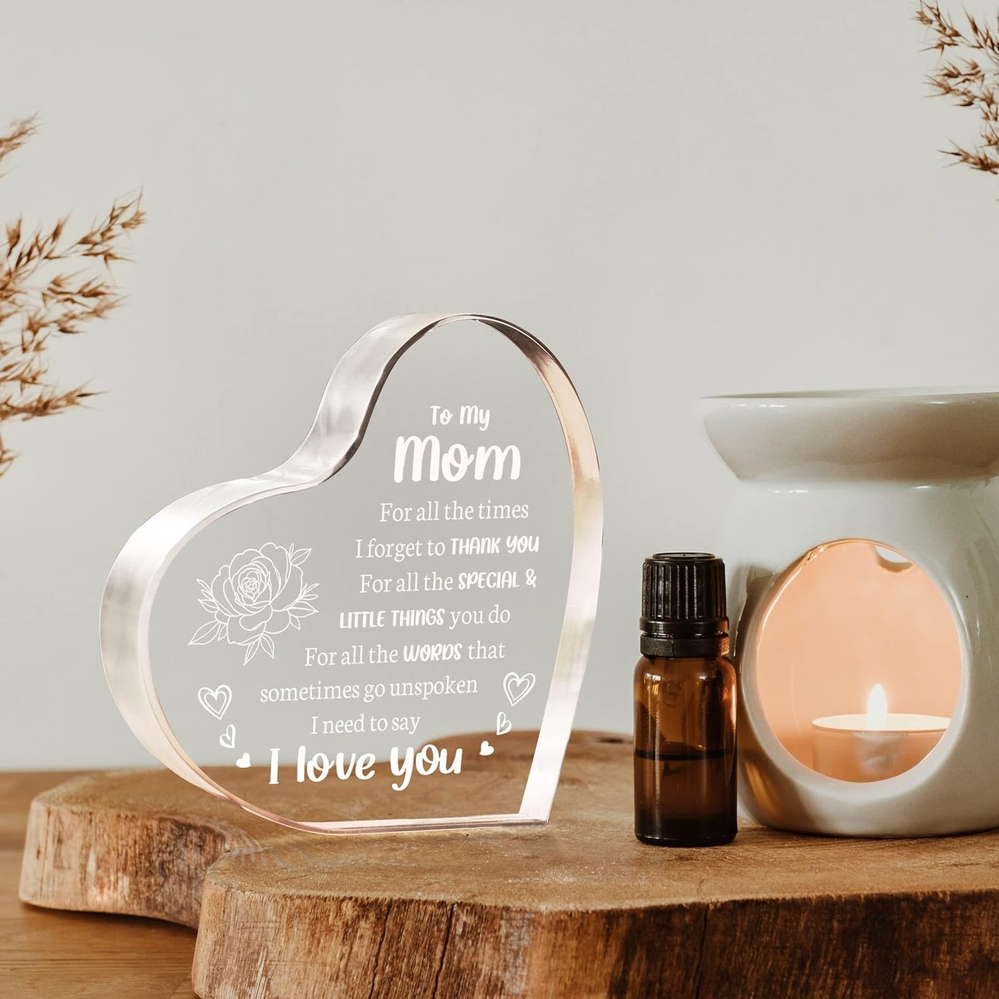 Mother's Day Gift❤️To My Mom Heart-shaped Acrylic Keepsake