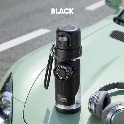 Portable 2-in-1 Water Bottle with Mini Fan – Stay Cool & Hydrated Anywhere