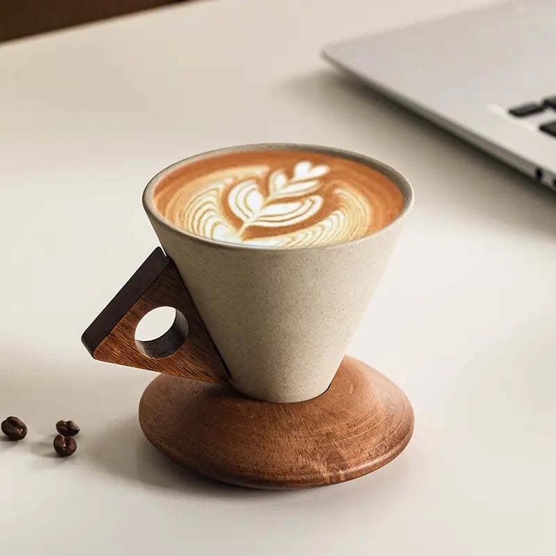 Wabisabi Conical Ceramic Coffee Mug