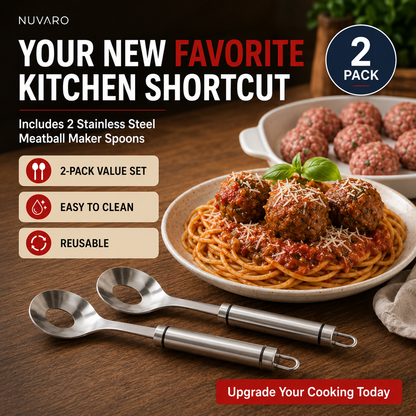 Stainless Steel Meatball Maker Spoon – Make Perfect Meatballs Without Messy Hands