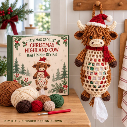 Crochet Animal Bag Holder DIY Kit – Cute & Functional Hanging Storage Craft Kit