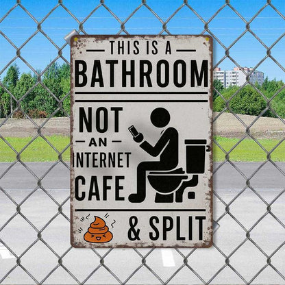 🎨 Farmhouse Bathroom Humor Sign • Quirky Washroom Wall Art 🧱