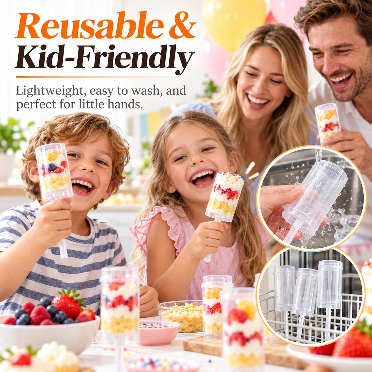 🧁Tyiimax™ Clear Push Pop Containers for Layered Desserts