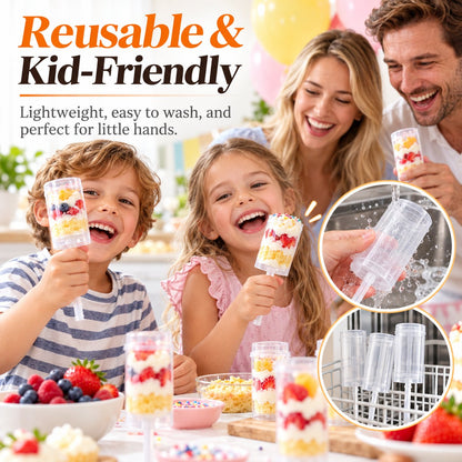 🧁Tyiimax™ Clear Push Pop Containers for Layered Desserts
