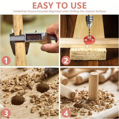 🛠️Self-Centering Doweling Jig – Precision Drill Guide for Perfect Wood Joints