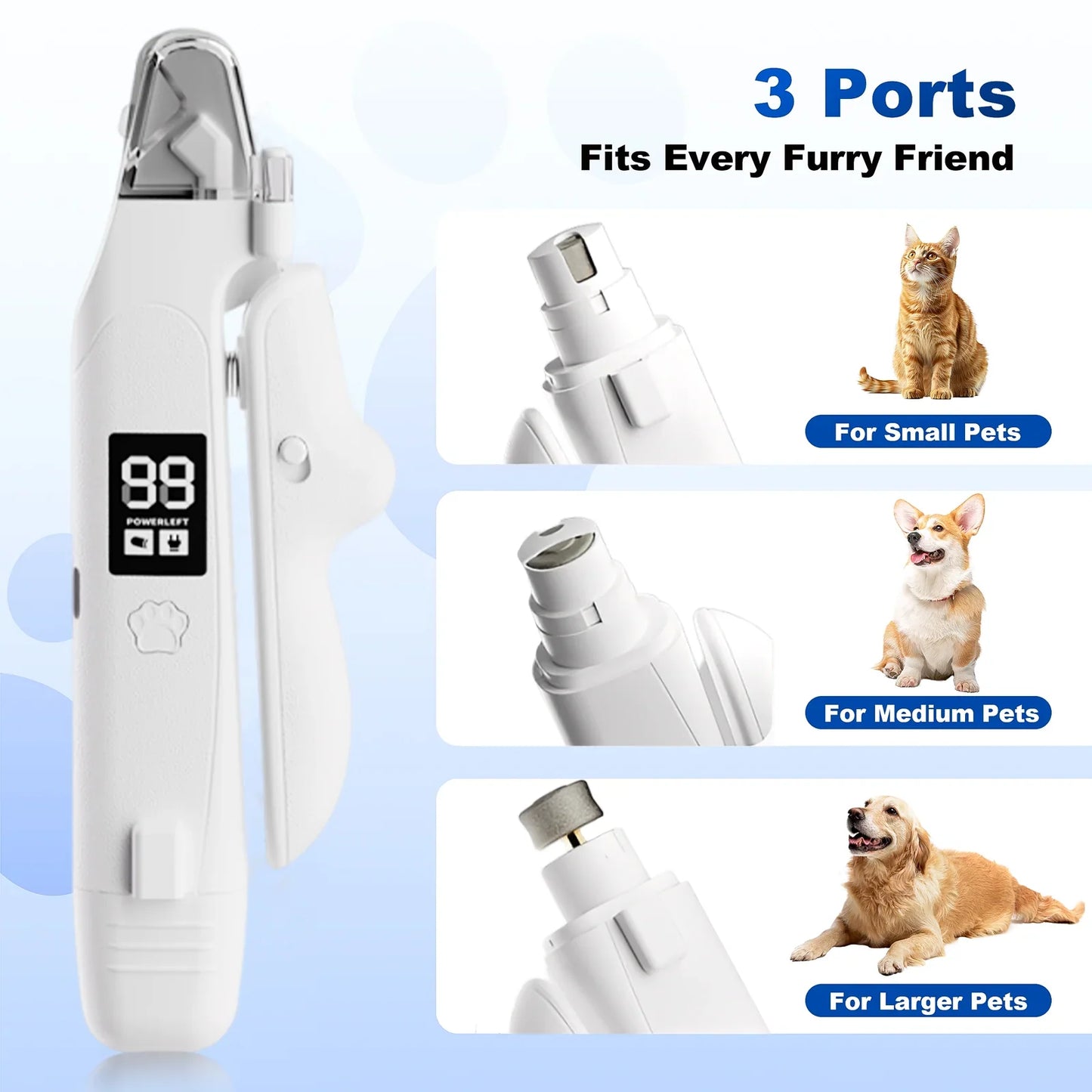 2-in-1 LED Pet Nail Clipper & Grinder