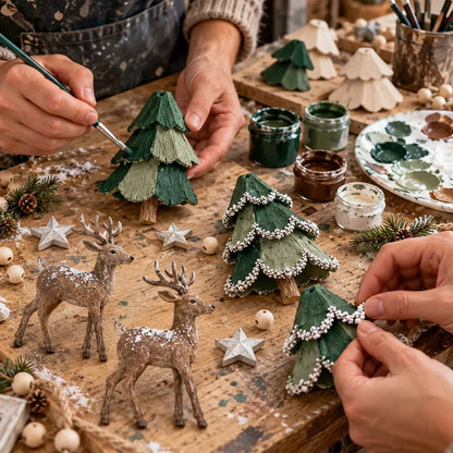 🎄Lighted Woodland Christmas Garland🦌