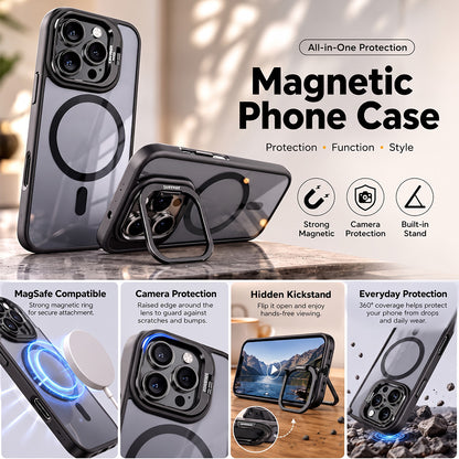 TYIIMAX™ Magnetic Phone Case with Camera Protection & Built-In Stand