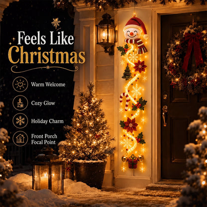🎄Light‑Up Glowing Christmas Door Hanger ✨ Festive Home Decor