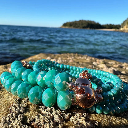 One Necklace 10 Looks – Turquoise Crystal ✨