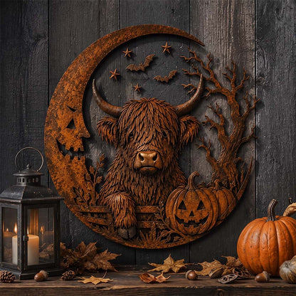 🎃🐮Halloween Highland Cow Wall Decor