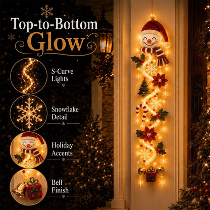 🎄Light‑Up Glowing Christmas Door Hanger ✨ Festive Home Decor