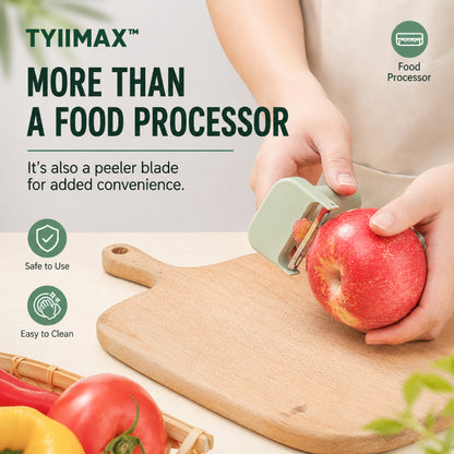 TYIIMAX™ 4-in-1 Rechargeable Food Chopper – 1200mAh Cordless Food Processor with 40W Motor, Slicer & Chopper Blades