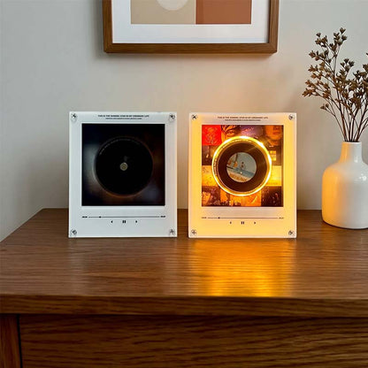 Magnetic NFC Music Player Night Light – Acrylic Smart Mini Vinyl Player with Auto Play, Ambient Glow & Custom Songs
