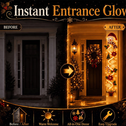 🎄Light‑Up Glowing Christmas Door Hanger ✨ Festive Home Decor