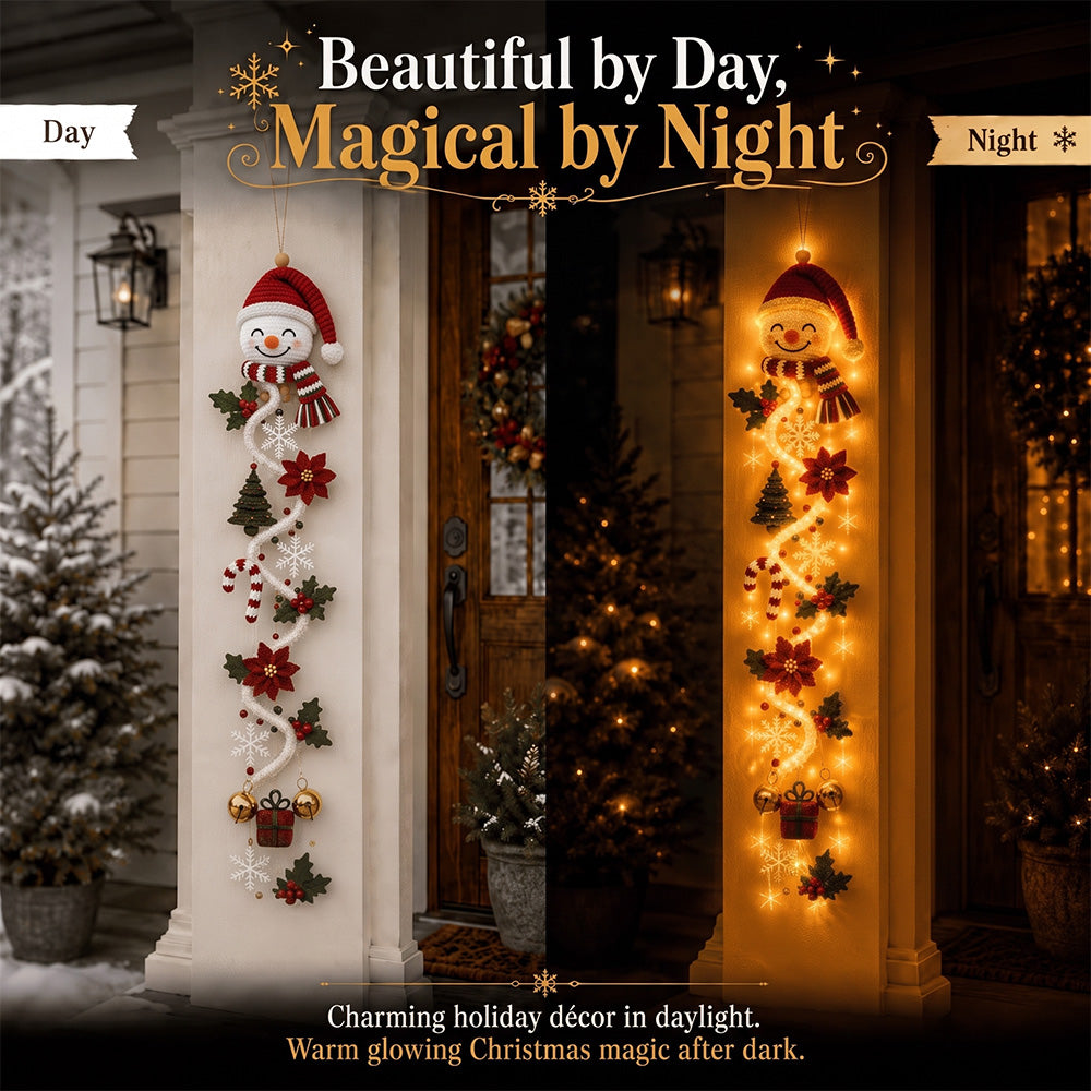 🎄Light‑Up Glowing Christmas Door Hanger ✨ Festive Home Decor