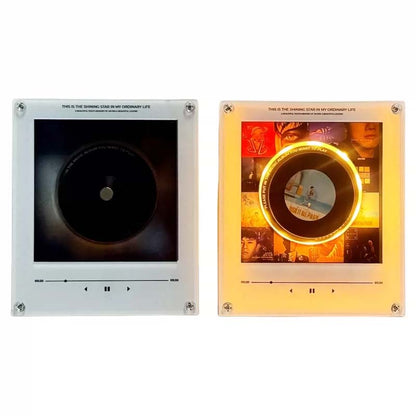 Magnetic NFC Music Player Night Light – Acrylic Smart Mini Vinyl Player with Auto Play, Ambient Glow & Custom Songs