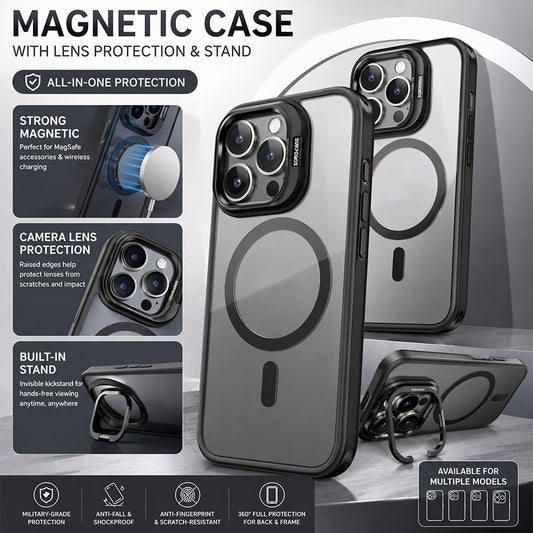TYIIMAX™ Magnetic Phone Case with Camera Protection & Built-In Stand