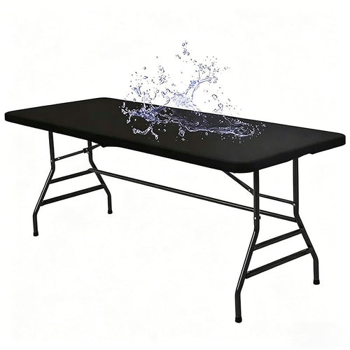 Stretch Fabric Table Top Cap Cover – Elastic Edge, Waterproof & Reusable