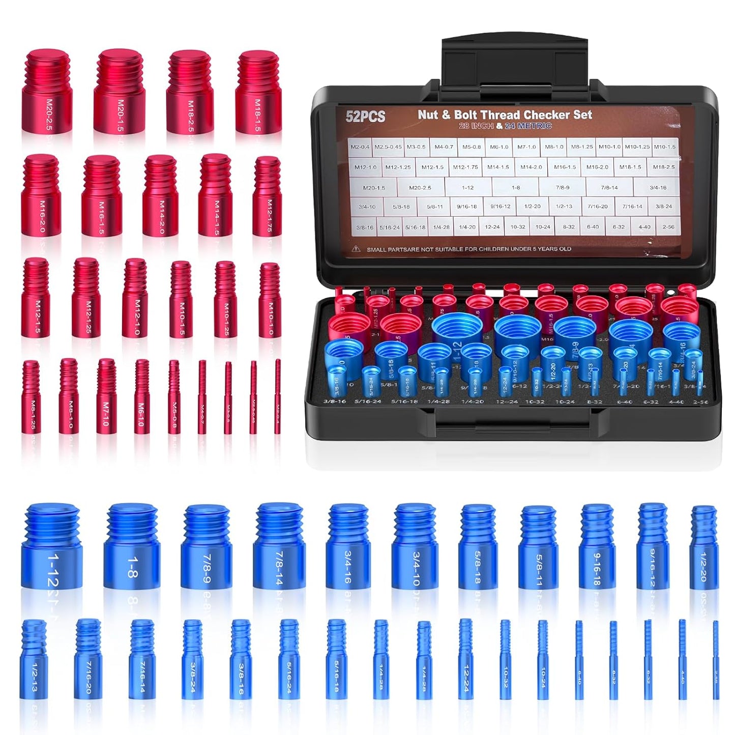 Nut and Bolt Thread Checker (SAE & Metric)