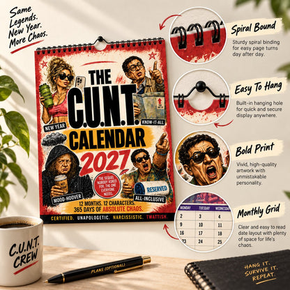 2027 C.U.N.T. Calendar - The Calendar That Finally Has A Personality 😈